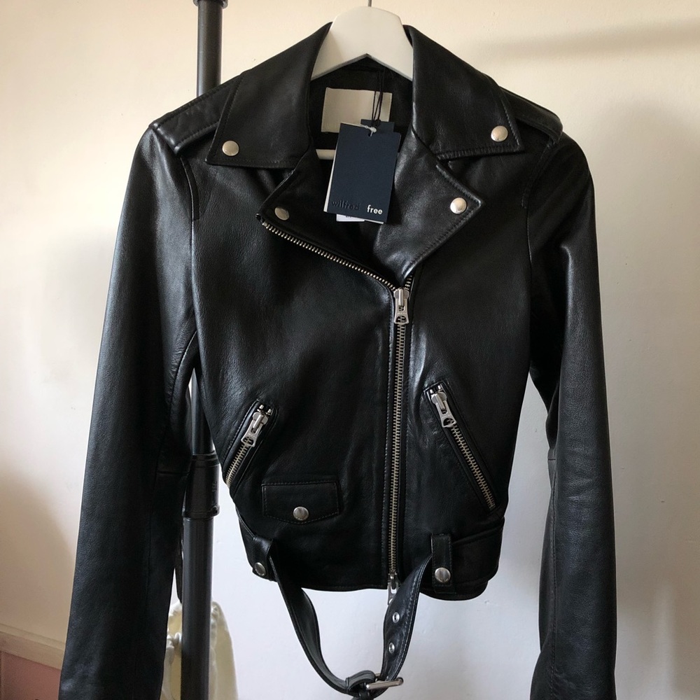 Aritzia Leather Biker Jacket